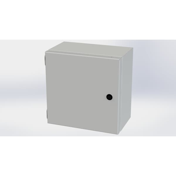 1/4 Turn Latch Electrical Enclosures, 10 in H, 6 in D, 10 in W, NEMA 3R, 4, 12, 13, Carbon Steel